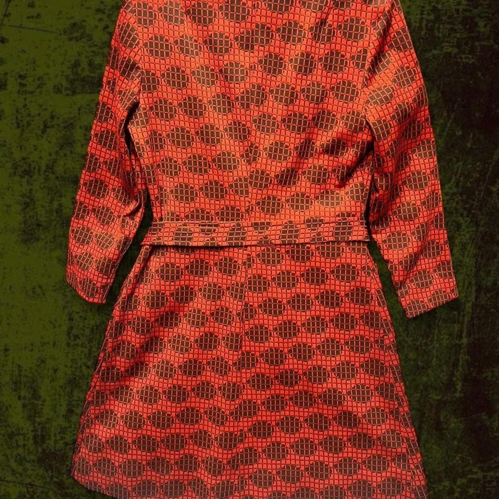 TRUE VINTAGE GRAIL 1970s Marty Gutmacher Geometric Coat s/m - Picture 6 of 8